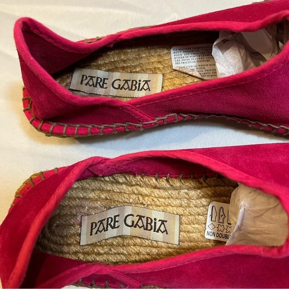Pare Gabia Women’s Espadrilles Size 37 Suede Color Fuchsia Made in Spain